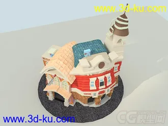 3D打印模型迪士尼乐园卡通建筑Mickey's Toontown的图片