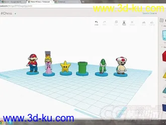 超级马里奥象棋 3D打印模型 STL格式的图片