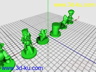 超级马里奥象棋 3D打印模型 STL格式的图片