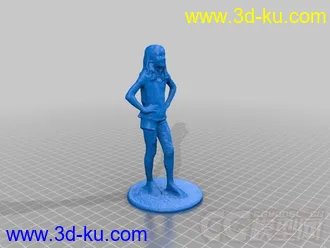 莎蒂F全身像 3D打印模型 STL格式的图片