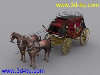 3D打印模型豪华型的贵族马车的图片