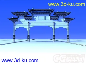 3D打印模型牌楼 , 大门, 寺庙, 古建的图片