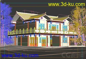 3D打印模型古建 别墅的图片