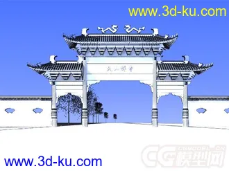 3D打印模型牌楼,古建的图片