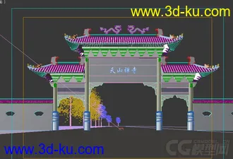 3D打印模型牌楼,古建的图片