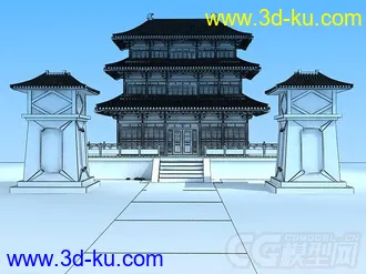 3D打印模型古建 大殿的图片