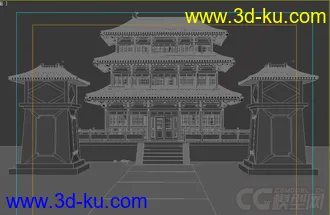 3D打印模型古建 大殿的图片