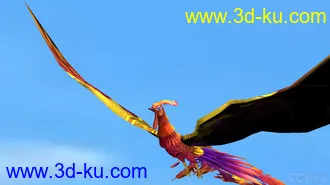 3D打印模型凤凰+山+水+小木屋街的图片