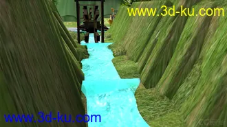 3D打印模型凤凰+山+水+小木屋街的图片