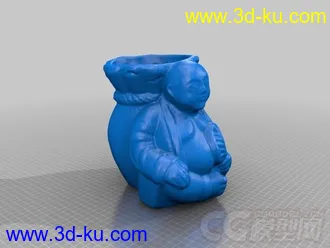 背背篓的佛像 3D打印模型 STL格式的图片
