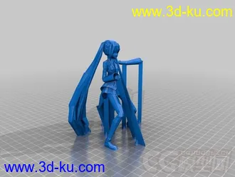 初音未来 3D打印模型 STL格式的图片