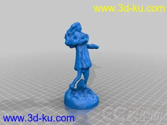 草裙舞的女孩 3D打印模型 STL格式的图片