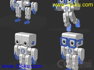 戴眼镜的机器人  3D打印模型 STL格式的图片