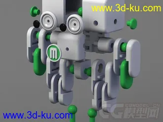 戴眼镜的机器人  3D打印模型 STL格式的图片