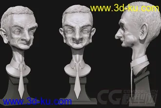 憨豆先生 3D打印模型 STL格式的图片