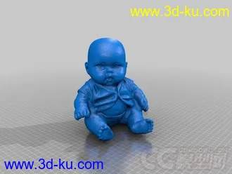 可爱的婴儿 3D打印模型 STL格式的图片