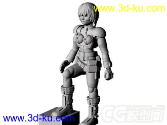 科幻女孩缩影 3D打印模型 STL格式的图片