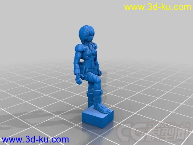 科幻女孩缩影 3D打印模型 STL格式的图片2