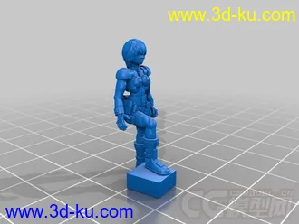 科幻女孩缩影 3D打印模型 STL格式的图片