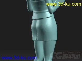 看书的美女 3D打印模型 STL格式的图片