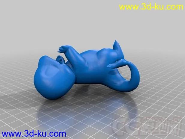 可爱小龙 3D打印模型 STL格式的图片2