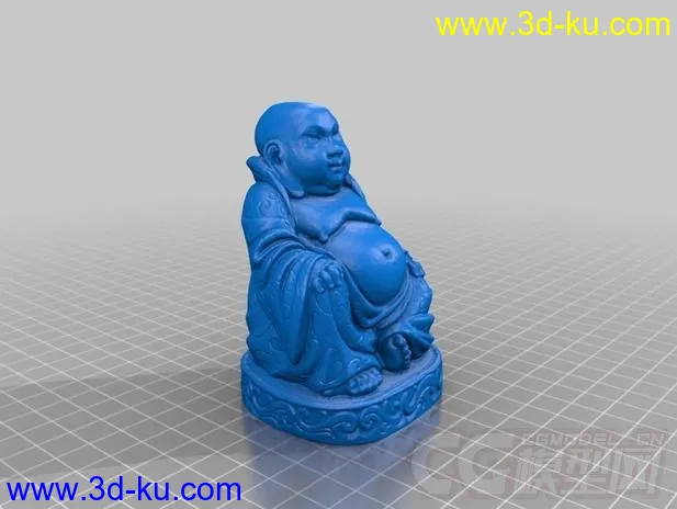 弥勒佛雕像 3D打印模型 STL格式的图片1