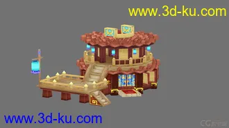 3D打印模型Q版开通房子的图片