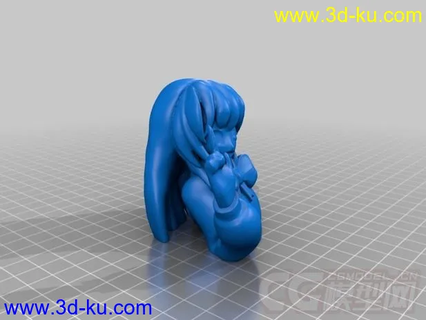 美少女半身像 3D打印模型 STL格式的图片2