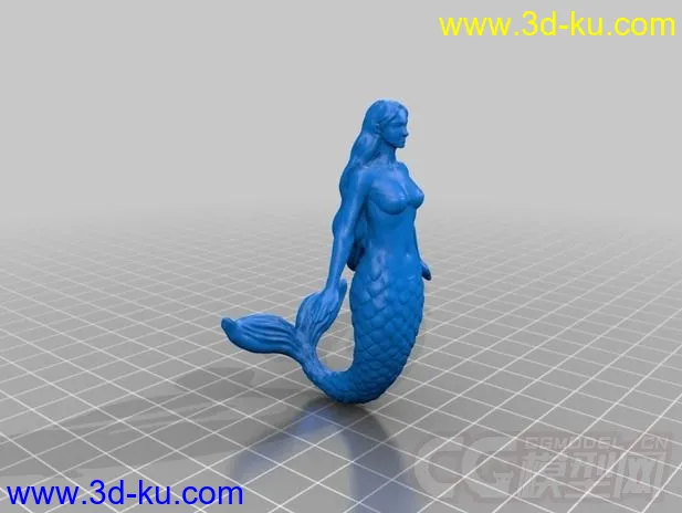 美人鱼 3D打印模型 STL格式的图片1