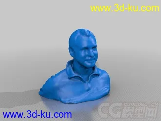 男性半身像 3D打印模型 STL格式的图片
