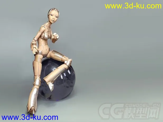 女士机器人 3D打印模型 STL格式的图片1