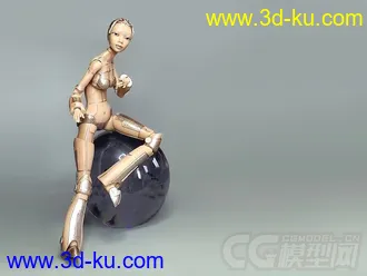 女士机器人 3D打印模型 STL格式的图片