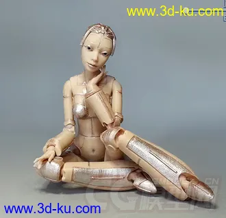 女士机器人 3D打印模型 STL格式的图片