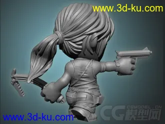 女战士 劳拉 克劳 3D打印模型 STL格式的图片