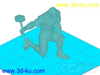 人物雷神 3D打印模型 STL格式的图片