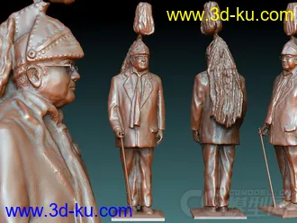 人物集合 3D打印模型 STL格式的图片