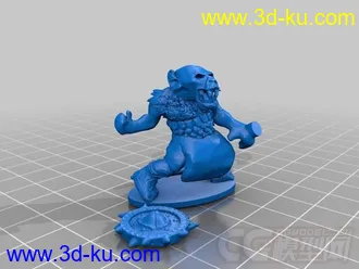 人物战士 3D打印模型 STL格式的图片