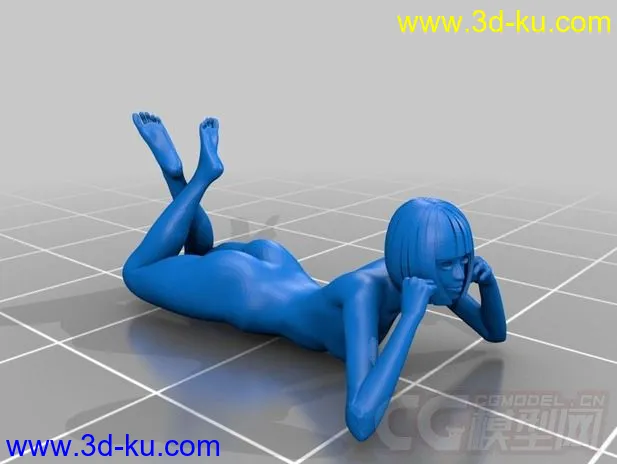 日光浴女孩 3D打印模型 STL格式的图片2