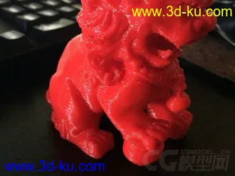 守门铜狮子 3D打印模型 STL格式的图片