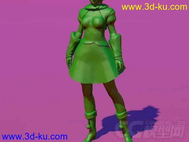 游戏美女 3D打印模型 STL格式的图片1