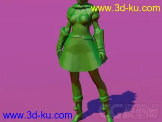 游戏美女 3D打印模型 STL格式的图片