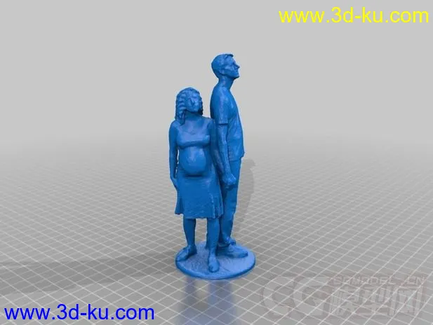 幸福夫妻 3D打印模型 STL格式的图片2