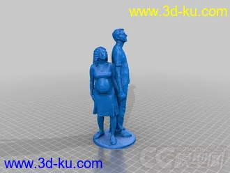 幸福夫妻 3D打印模型 STL格式的图片