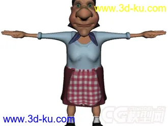 掌握平衡的女人 3D打印模型 STL格式的图片