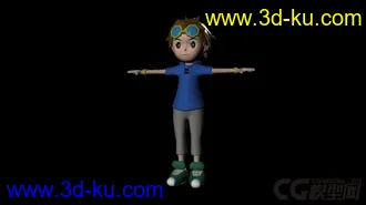 3D打印模型带绑定的卡通MAYA小男孩的图片
