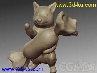 抱着糖果的小狗 3D打印模型 STL格式的图片