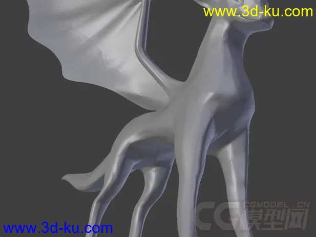 3D龙模型 3D打印模型 STL格式的图片3