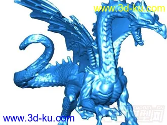 愤怒的冰龙 3D打印模型 STL格式的图片