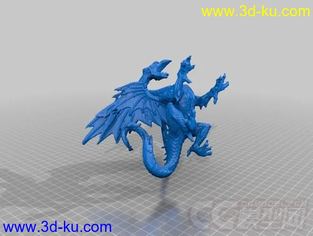 愤怒的冰龙 3D打印模型 STL格式的图片2
