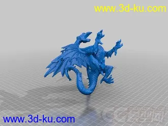 愤怒的冰龙 3D打印模型 STL格式的图片